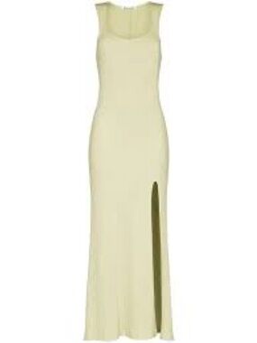 NWT Reformation Bliss Ribbed Sleeveless Maxi Dress in green.